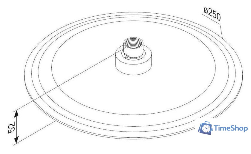 Верхний душ Damixa Scandinavian Pure 936050300 - Изображение №4 — Интернет-магазин Time-Shop