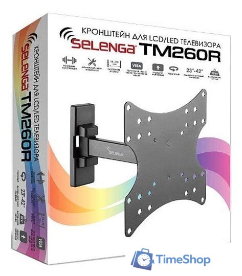 Кронштейн для телевизора Selenga TM260R (черный) - Изображение №2 — Интернет-магазин Time-Shop