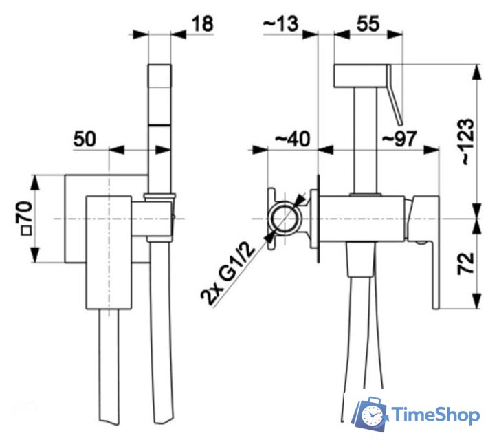 Гигиенический душ Armatura Logon 5139-512-81 - Изображение №2 — Интернет-магазин Time-Shop