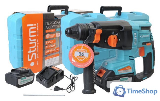 Перфоратор Sturm CRH1832BLC (с 1-им АКБ, кейс) - Изображение №1 — Интернет-магазин Time-Shop