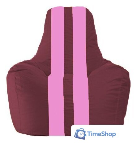 Кресло-мешок Flagman Спортинг С1.1-306 (бордовый/розовый) - Изображение №1 — Интернет-магазин Time-Shop