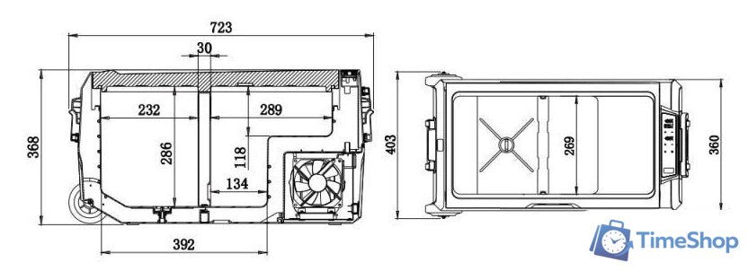 Компрессорный автохолодильник Alpicool ET36 (без адаптера 220В) - Изображение №6 — Интернет-магазин Time-Shop