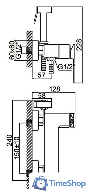 Гигиенический душ Ledeme L5278U - Изображение №2 — Интернет-магазин Time-Shop