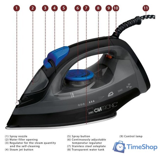 Утюг Clatronic DB 3703 - Изображение №7 — Интернет-магазин Time-Shop