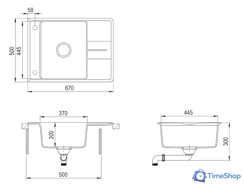 Кухонная мойка TEKA Estela 50 S-TQ (графит) - Изображение №2 — Интернет-магазин Time-Shop