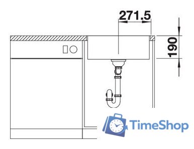 Кухонная мойка Blanco Subline 500-IF SteelFrame (белый) - Изображение №4 — Интернет-магазин Time-Shop