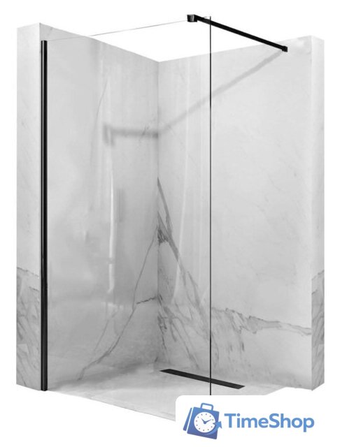 Душевая стенка Rea Aero 120 (черный/прозрачное стекло) - Изображение №1 — Интернет-магазин Time-Shop