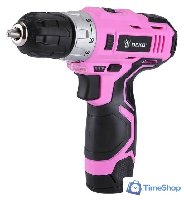 Дрель-шуруповерт Deko GCD12DU3 PINK SET2 063-4171 (с 1-им АКБ, набор оснастки) - Изображение №2 — Интернет-магазин Time-Shop