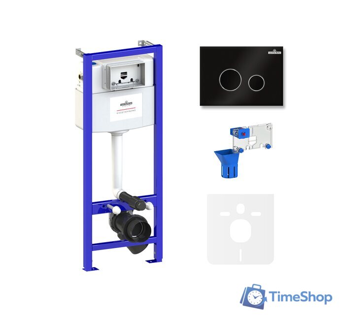 Инсталляция для унитаза Lavinia Boho Relfix 5 в 1 77010041 (черное стекло) - Изображение №1 — Интернет-магазин Time-Shop