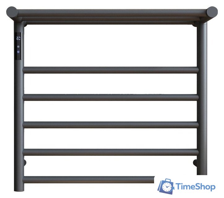 Полотенцесушитель Maxonor PL-TRE03-55-5-3 с полкой (серый, подключение слева) - Изображение №1 — Интернет-магазин Time-Shop