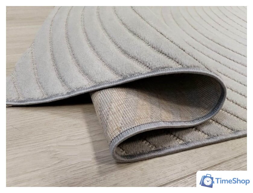 Ковер для жилой комнаты Radjab Carpet Сканди Сизаль Прямоугольник 10937B 12236RK (1.6x2.3, Grii/Grii) - Изображение №4 — Интернет-магазин Time-Shop