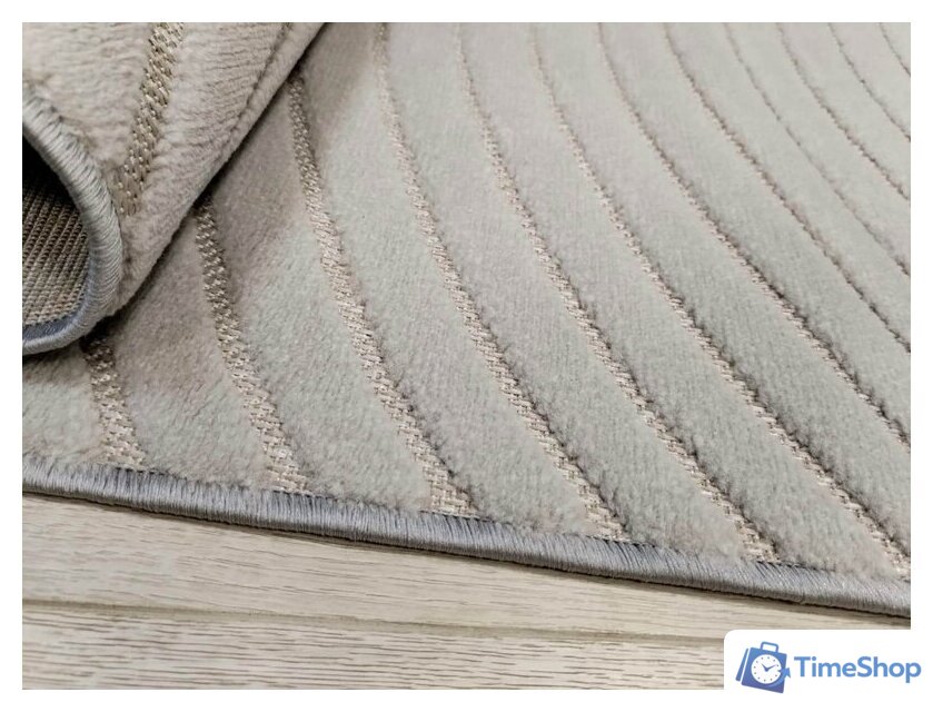 Ковер для жилой комнаты Radjab Carpet Сканди Сизаль Прямоугольник 10937B 12236RK (1.6x2.3, Grii/Grii) - Изображение №6 — Интернет-магазин Time-Shop