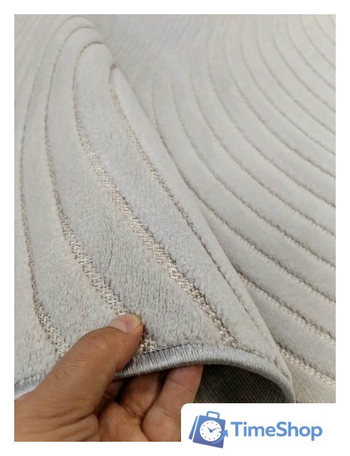 Ковер для жилой комнаты Radjab Carpet Сканди Сизаль Прямоугольник 10937B 12236RK (1.6x2.3, Grii/Grii) - Изображение №5 — Интернет-магазин Time-Shop