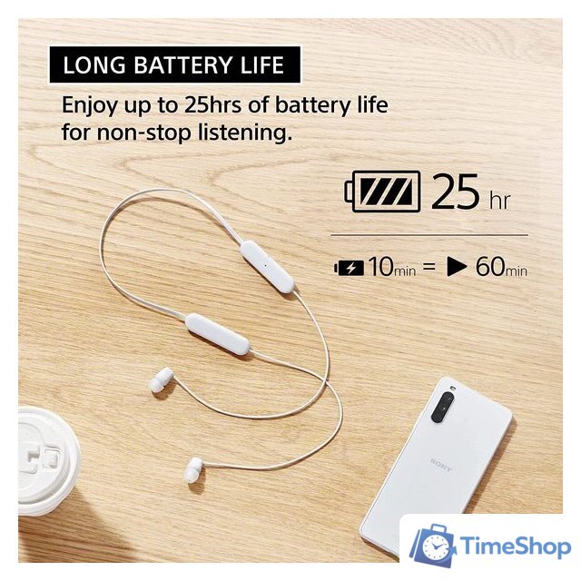 Наушники Sony WI-C100 (синий) - Изображение №3 — Интернет-магазин Time-Shop