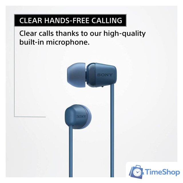Наушники Sony WI-C100 (синий) - Изображение №6 — Интернет-магазин Time-Shop