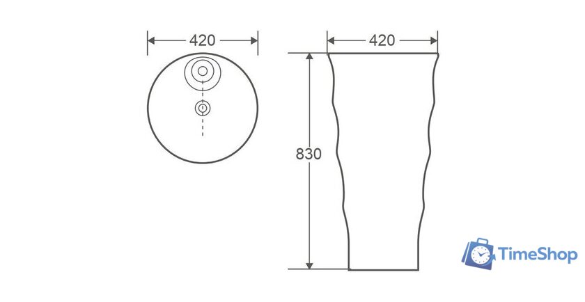 Умывальник WeltWasser LEERBACH 4242 GL-WT - Изображение №2 — Интернет-магазин Time-Shop