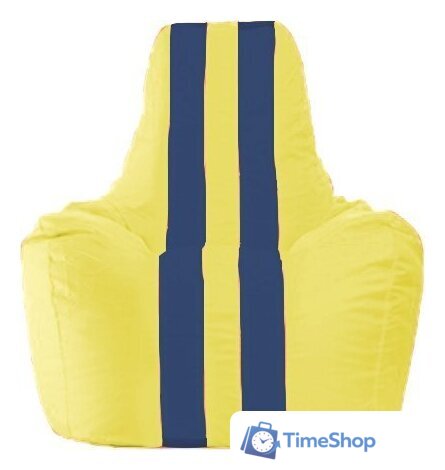 Кресло-мешок Flagman Спортинг С1.1-451 (желтый/темно-синий) - Изображение №1 — Интернет-магазин Time-Shop