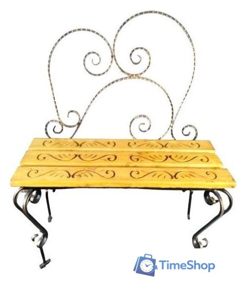 Скамейка Saniji Завиток С76 1000x400x1000 - Изображение №1 — Интернет-магазин Time-Shop