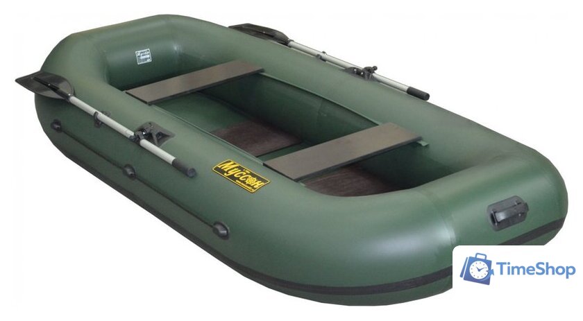 Гребная лодка Муссон B-250 PC (зеленый) - Изображение №3 — Интернет-магазин Time-Shop