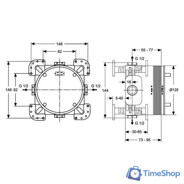 Смеситель Ideal Standard Cerafine A7388AA + A1000NU - Изображение №8 — Интернет-магазин Time-Shop