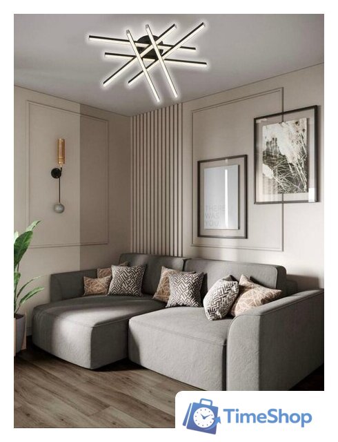 Припотолочная люстра Aitin Pro C9036/6 (черный) - Изображение №3 — Интернет-магазин Time-Shop