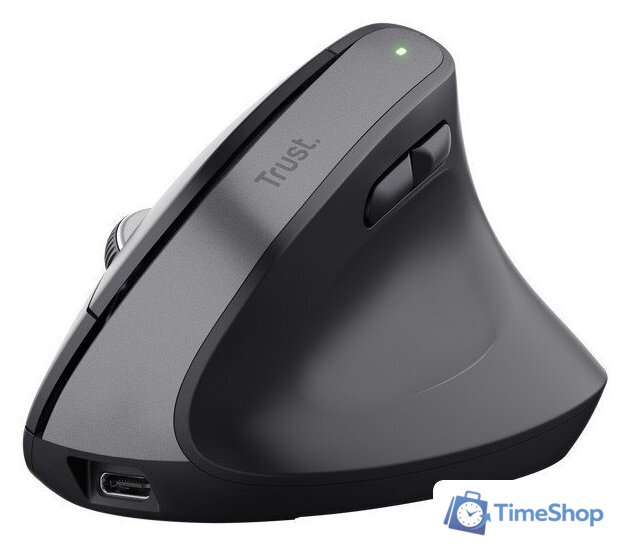 Вертикальная мышь Trust Bayo+ (черный) - Изображение №1 — Интернет-магазин Time-Shop