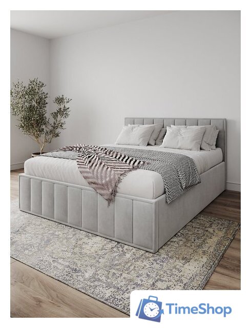 Кровать ДСВ Лана 1.6 с ПМ 160x200 (серый софт) - Изображение №3 — Интернет-магазин Time-Shop