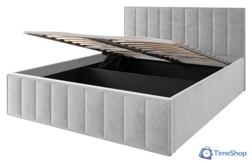 Кровать ДСВ Лана 1.6 с ПМ 160x200 (серый софт) - Изображение №1 — Интернет-магазин Time-Shop