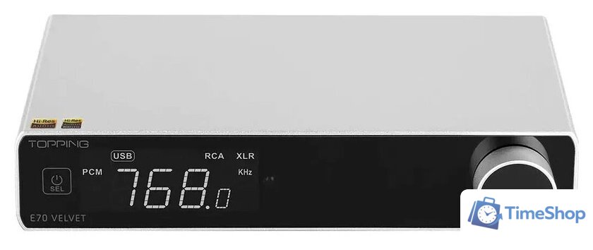 Цифро-аналоговый преобразователь Topping E70 Velvet (серебристый) - Изображение №1 — Интернет-магазин Time-Shop