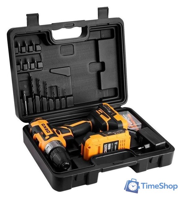 Дрель-шуруповерт Deko GCD20DU PRO Set63 083-1039 (с 2-мя АКБ, кейс) - Изображение №2 — Интернет-магазин Time-Shop