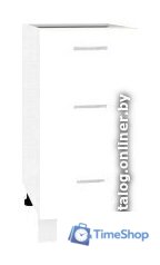 Шкаф напольный Кортекс-мебель Корнелия Лира НШ40р3ш без столешницы (белый) - Изображение №1 — Интернет-магазин Time-Shop