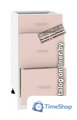 Шкаф напольный Кортекс-мебель Корнелия Лира НШ40р3ш без столешницы (белый) - Изображение №3 — Интернет-магазин Time-Shop