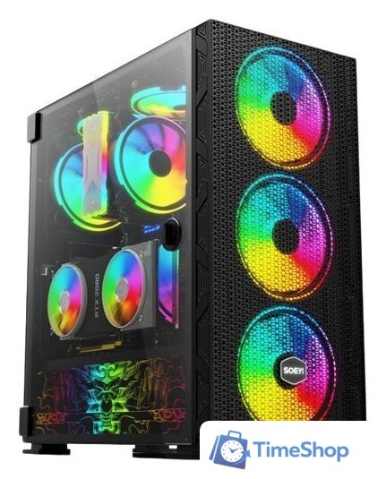 Корпус Soeyi AX8-B20 Tempered Glass - Изображение №1 — Интернет-магазин Time-Shop