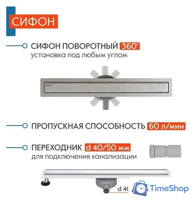 Трап/канал Axus Universal 600 - Изображение №7 — Интернет-магазин Time-Shop