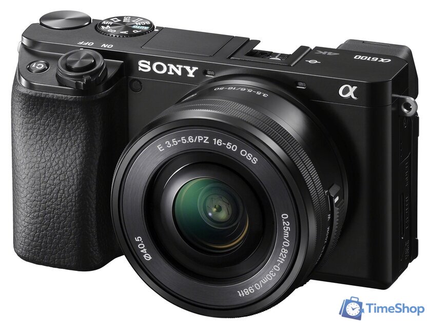 Беззеркальный фотоаппарат Sony Alpha a6100 Kit 16-50mm (черный) - Изображение №2 — Интернет-магазин Time-Shop