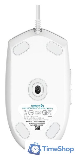 Игровая мышь Logitech G102 Lightsync (белый) - Изображение №5 — Интернет-магазин Time-Shop