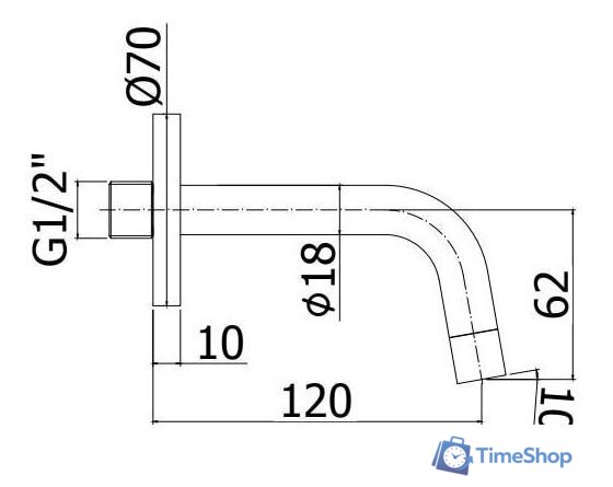 Излив Paffoni Light ZBOC103NO - Изображение №2 — Интернет-магазин Time-Shop