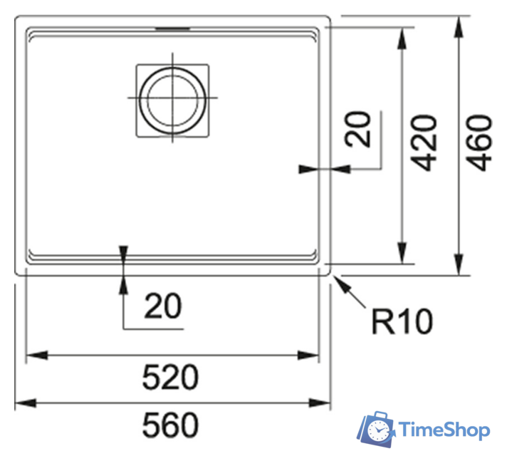 Кухонная мойка Franke Kubus 2 KNG 110-52 (оникс) - Изображение №2 — Интернет-магазин Time-Shop