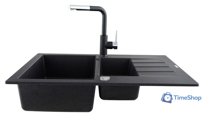 Кухонная мойка Kernau KGS A 6079 1.5B1D Graphite - Изображение №6 — Интернет-магазин Time-Shop