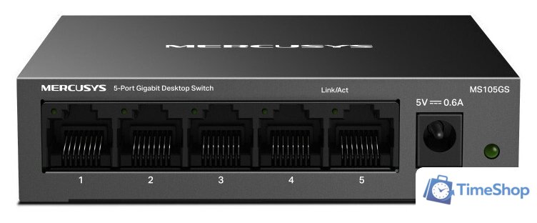 Неуправляемый коммутатор Mercusys MS105GS - Изображение №1 — Интернет-магазин Time-Shop