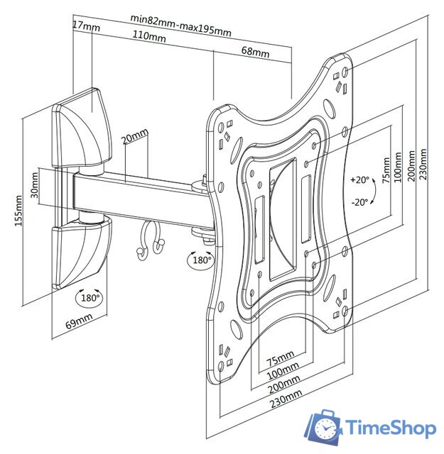 Кронштейн для телевизора Ultramounts UM865 - Изображение №5 — Интернет-магазин Time-Shop