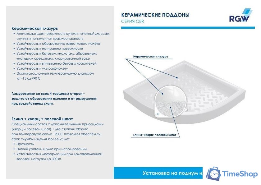 Душевой поддон RGW CR/R-088 80x80 - Изображение №5 — Интернет-магазин Time-Shop