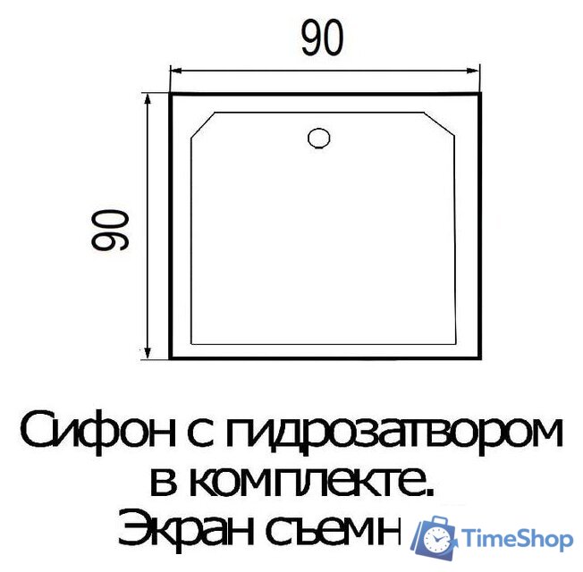 Душевой поддон River Wemor 90/38 S - Изображение №2 — Интернет-магазин Time-Shop