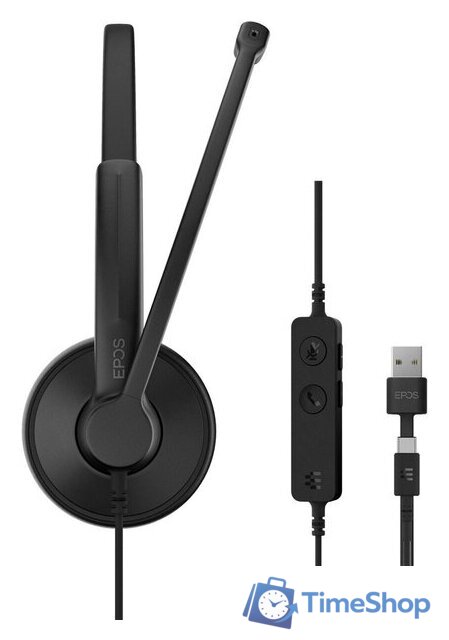 Офисная гарнитура Epos Impact 100 UC Stereo USB-C+A - Изображение №5 — Интернет-магазин Time-Shop
