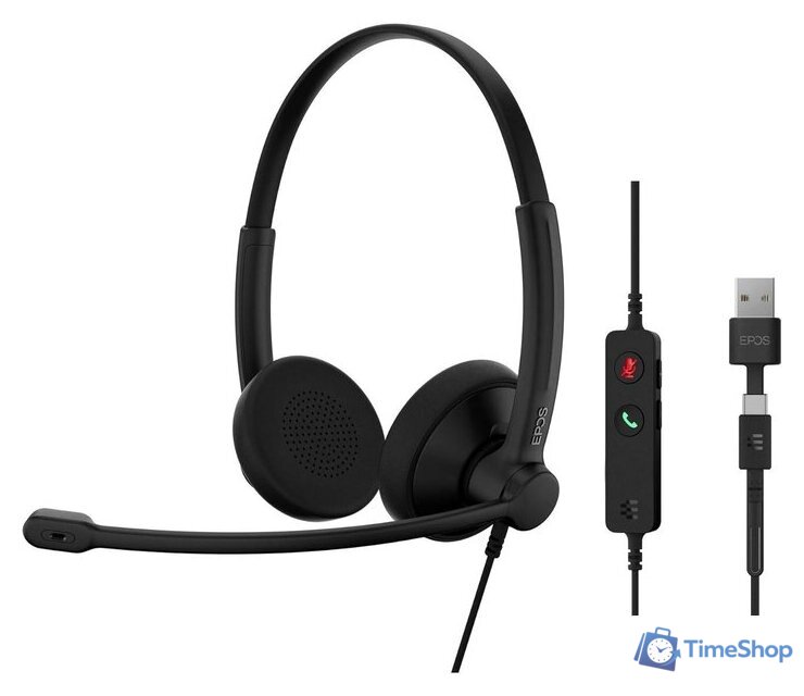 Офисная гарнитура Epos Impact 100 UC Stereo USB-C+A - Изображение №1 — Интернет-магазин Time-Shop