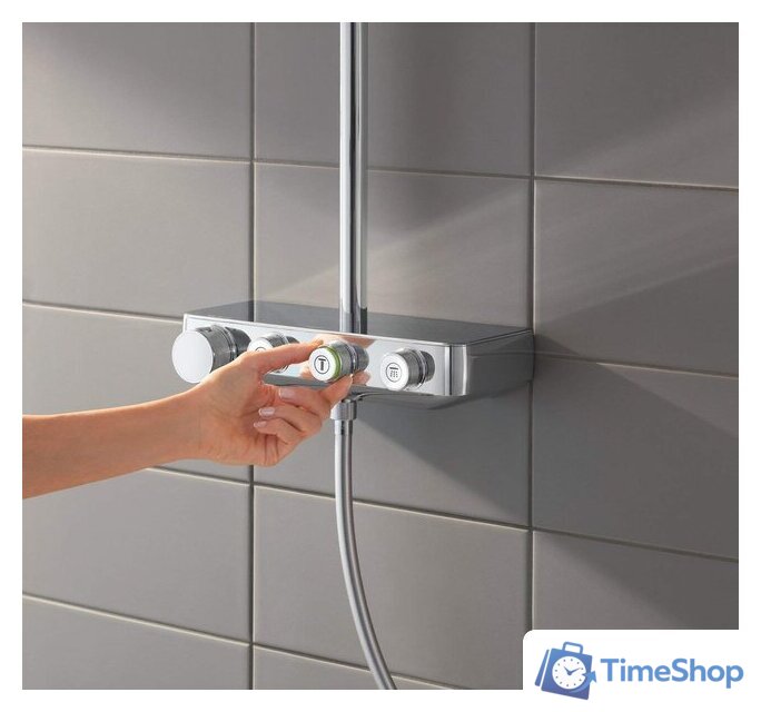 Душевая система  Grohe Euphoria SmartControl System 310 Duo 26507LS0 (белая луна/хром) - Изображение №3 — Интернет-магазин Time-Shop
