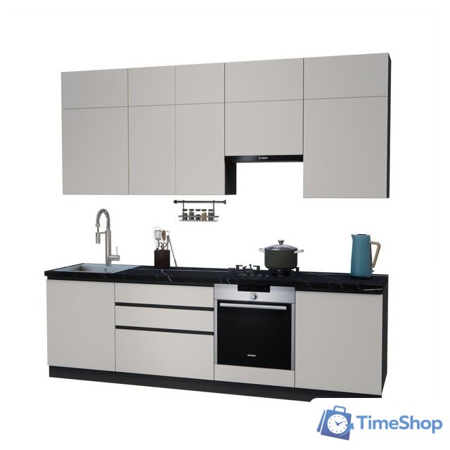 Готовая кухня ВерсоМебель Эко Премиум 2.6 (кашемир/ст. тунис) - Изображение №1 — Интернет-магазин Time-Shop