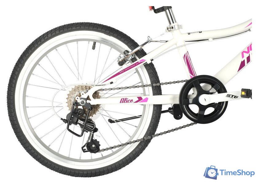Детский велосипед Novatrack Alice 6.V 2021 20SH6V.ALICE.WT21 (белый) - Изображение №3 — Интернет-магазин Time-Shop