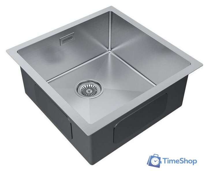 Кухонная мойка Paulmark Gerberg 44 UNI PM254444-BS (стальной/брашированная сталь) - Изображение №2 — Интернет-магазин Time-Shop