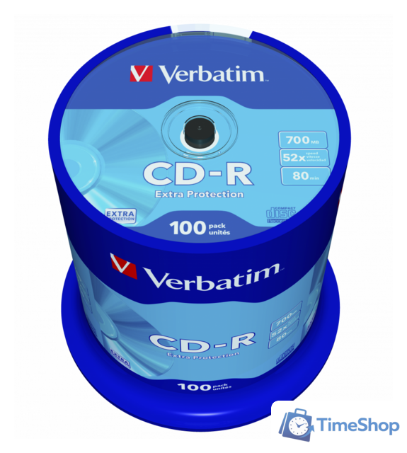 CD-R диск Verbatim 700Mb 52x 43411 (100 шт.) - Изображение №2 — Интернет-магазин Time-Shop